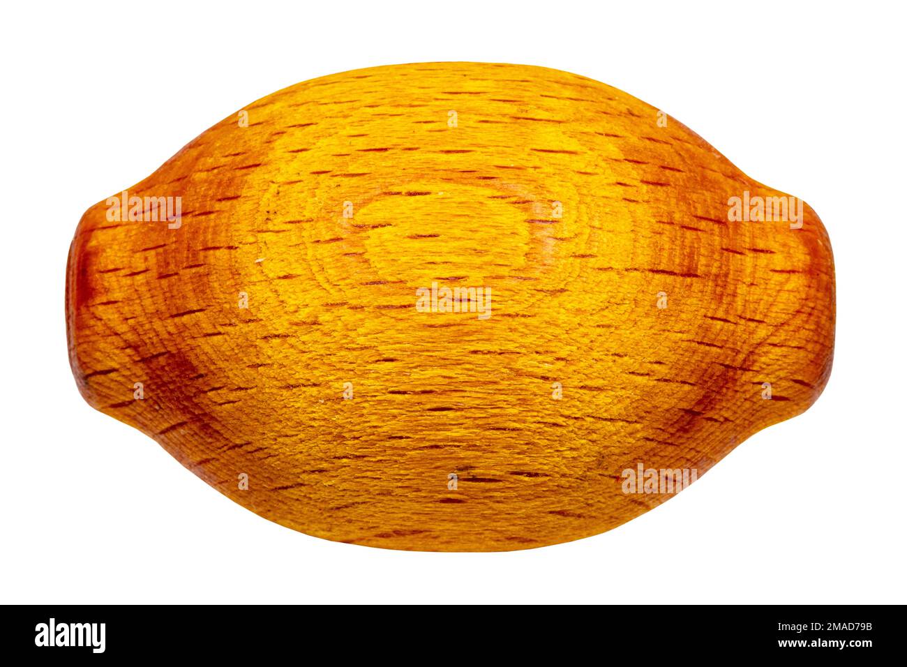 Scented wooden balls. Closeup of a yellow air freshener made of wooden