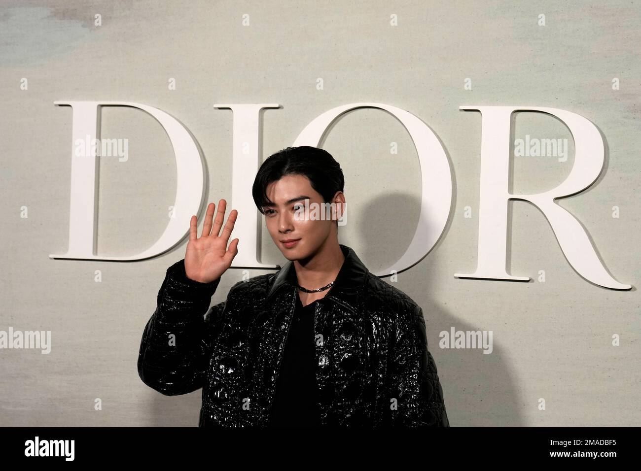 Cha Eun-woo poses before the Dior ready-to-wear Spring/Summer 2023 fashion  collection presented Tuesday, Sept. 27, 2022 in Paris. (AP Photo/Francois  Mori Stock Photo - Alamy