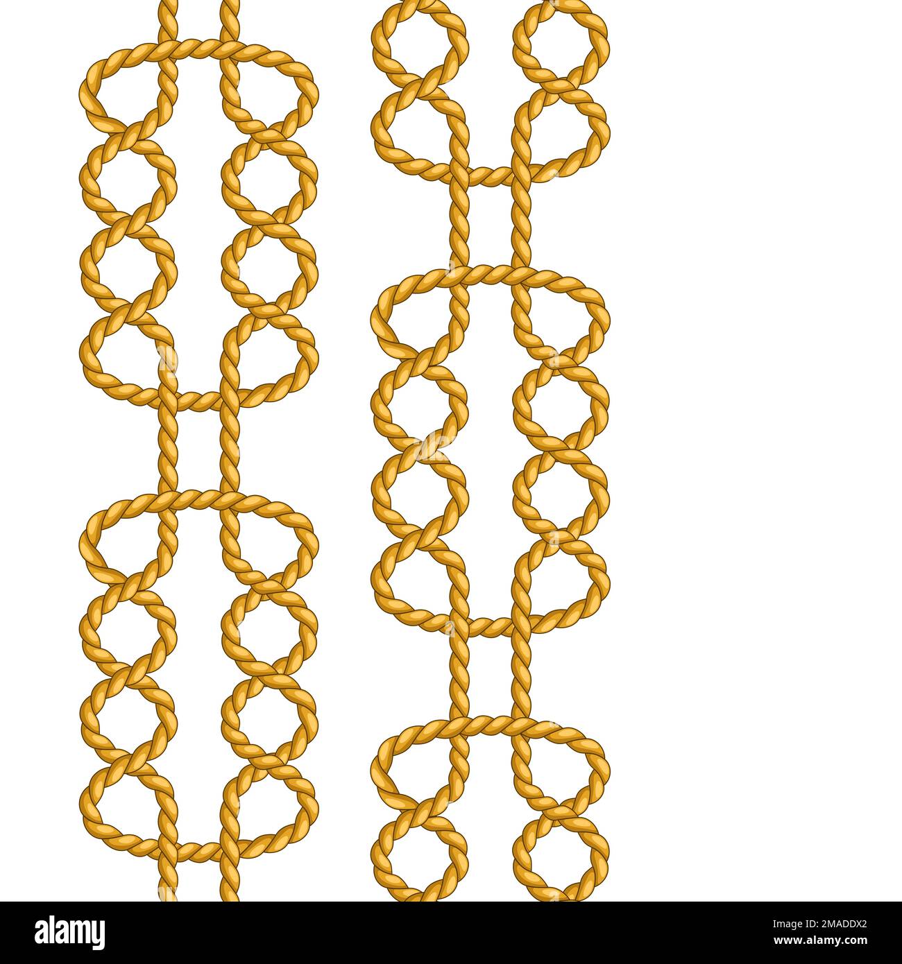 Seamless pattern with jute rope knots. Nautical, fishing and decorative ...