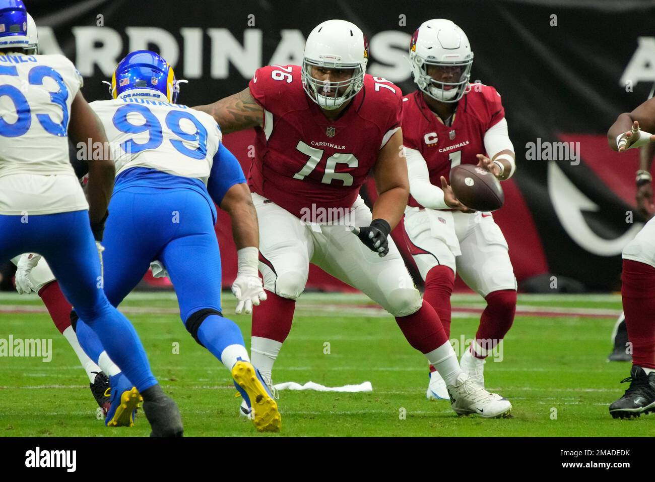 Arizona Cardinals guard Will Hernandez (76) during the first half