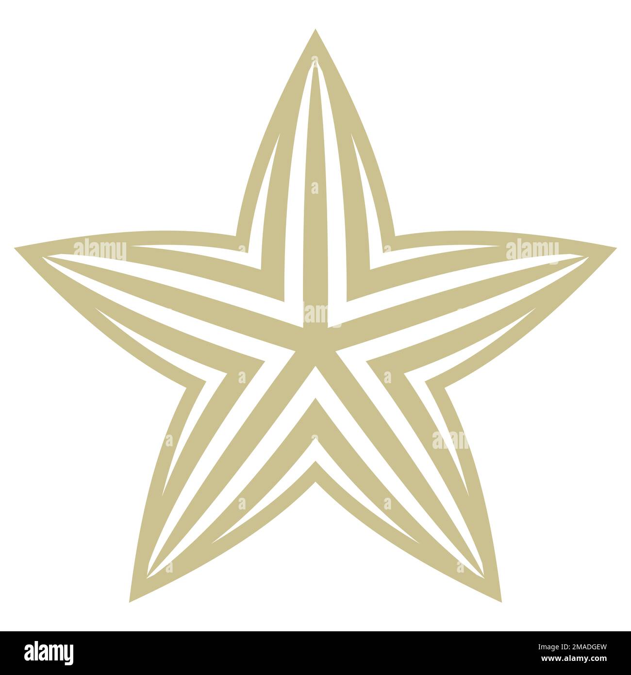 Striped star on white background. Vector illustration Stock Vector