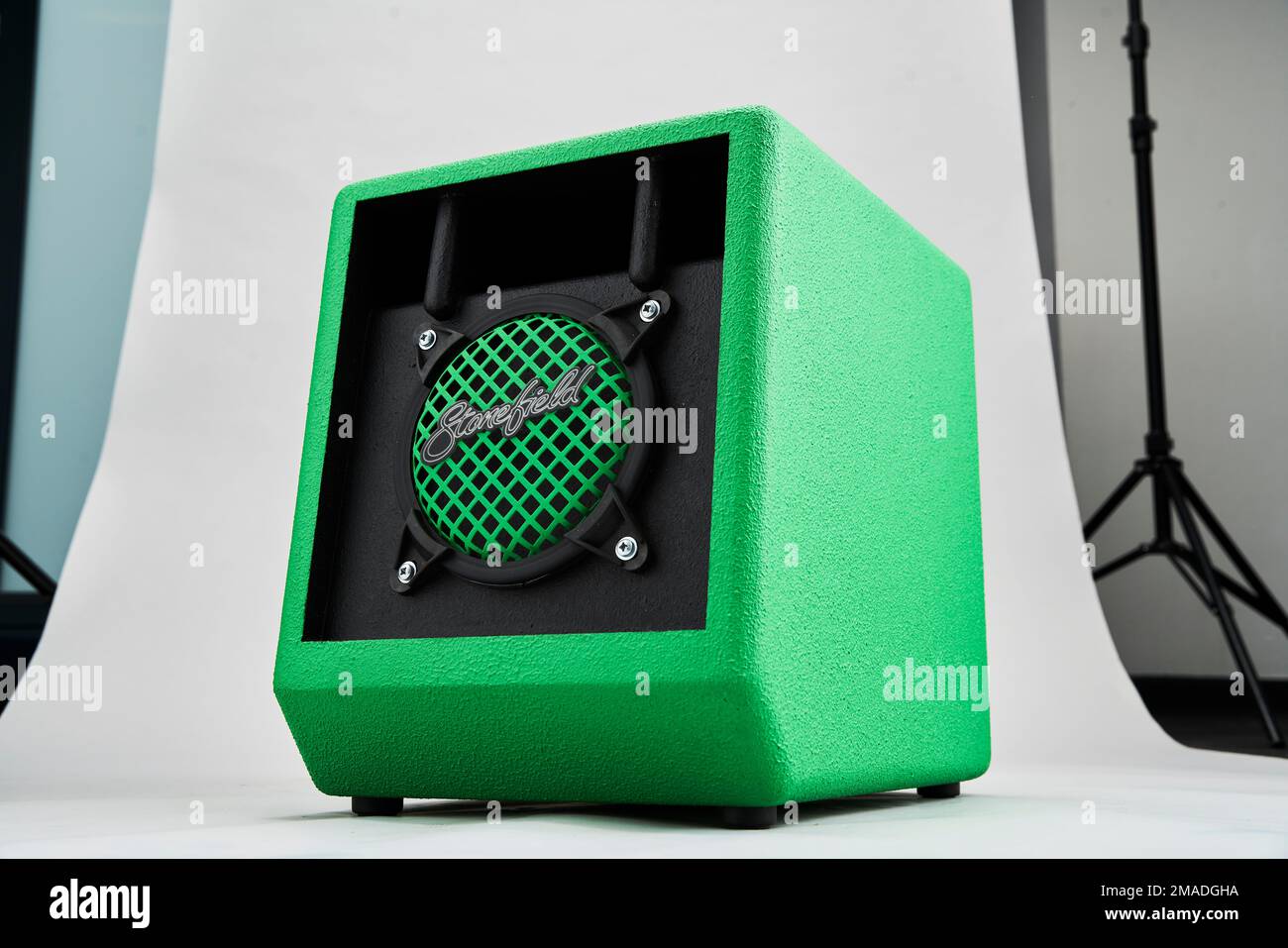 Stonefield mini bass guitar amplifier Stock Photo Alamy