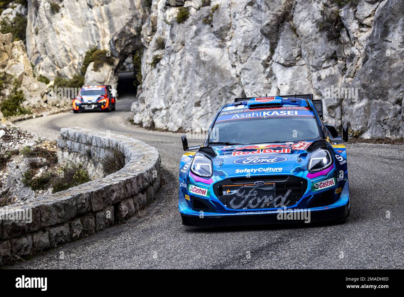 January 19, 2023, Rome, Principality of Monaco: 07 Pierre-Louis LOUBET  (FRA), Nicolas GILSOUL (FRA), M-SPORT FORD WORLD RALLY TEAM, FORD Puma  Rally1 Hybrid, WRC, action during the Rallye Automobile Monte Carlo 2023,