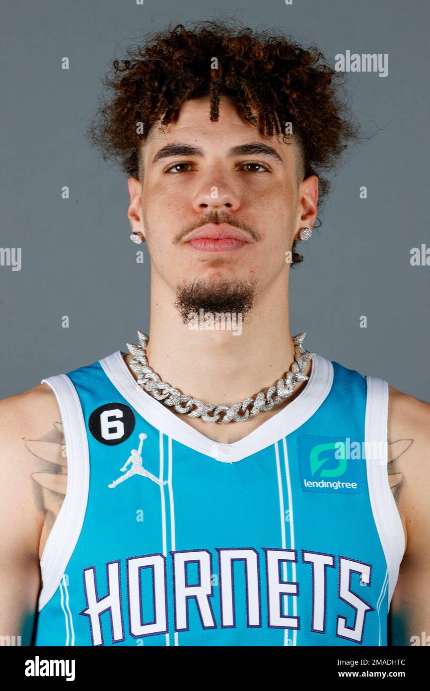 Charlotte Hornets Guard LaMelo Ball At The NBA Basketball's Team Media ...