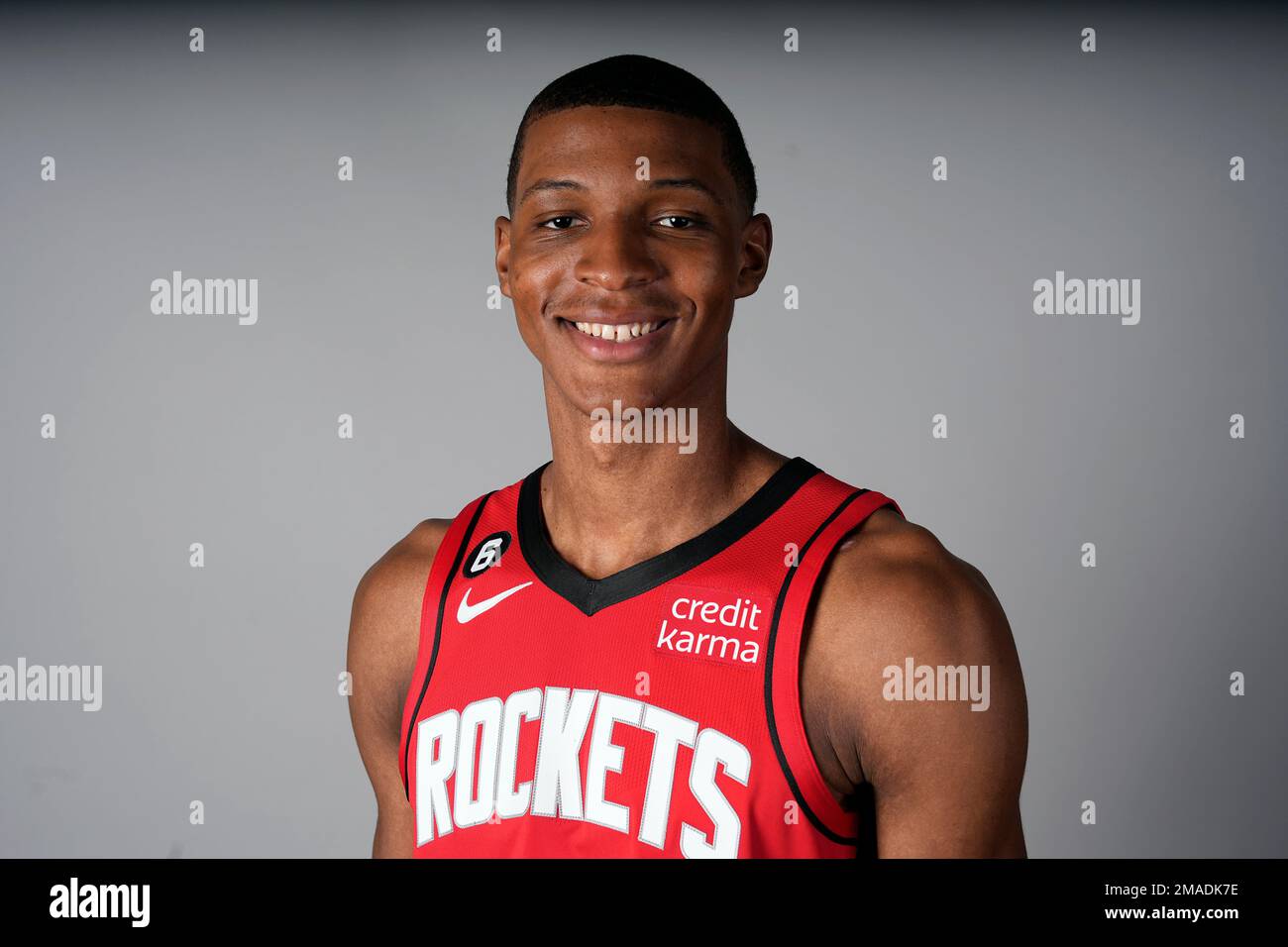 Houston Rockets' Jabari Smith Jr. poses for a photograph during an NBA  basketball media day Monday, Oct. 2, 2023, in Houston. (AP Photo/David J.  Phillip Stock Photo - Alamy