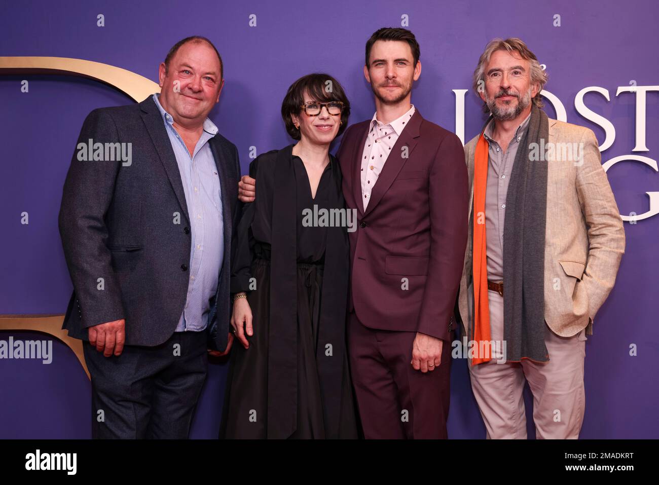 Mark Addy, from left, Sally Hawkins, Harry Lloyd and Steve Coogan pose ...