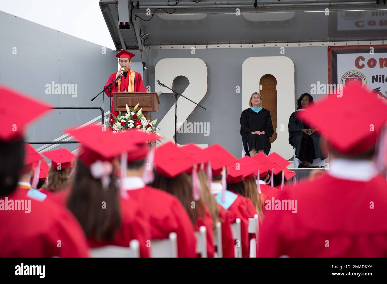 YOKOSUKA, Japan (May 26, 2022) Angel Sangle, valedictorian of Kinnick