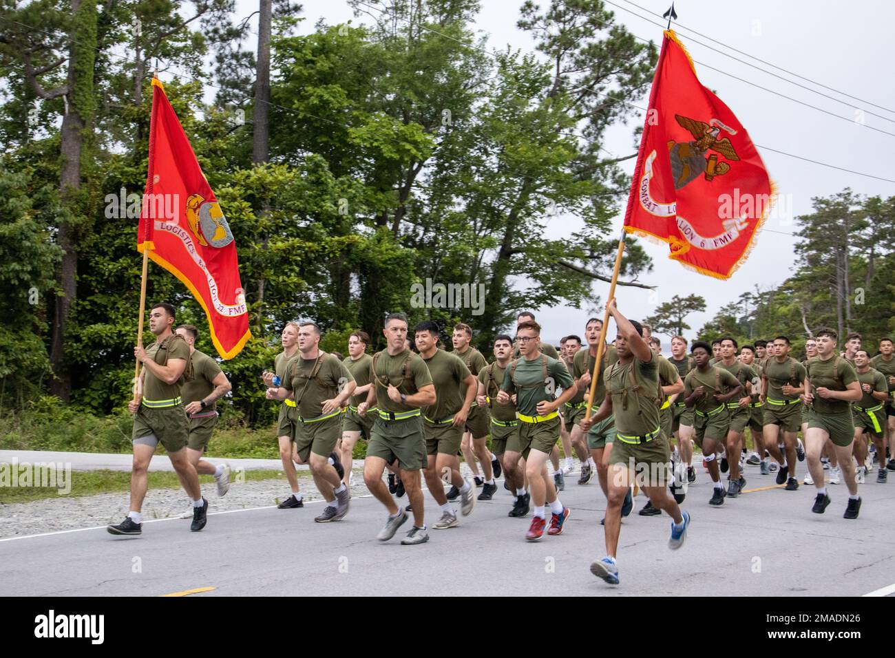 U.S. Marines with Combat Logistics Regiment (CLR) 2 participate in a ...