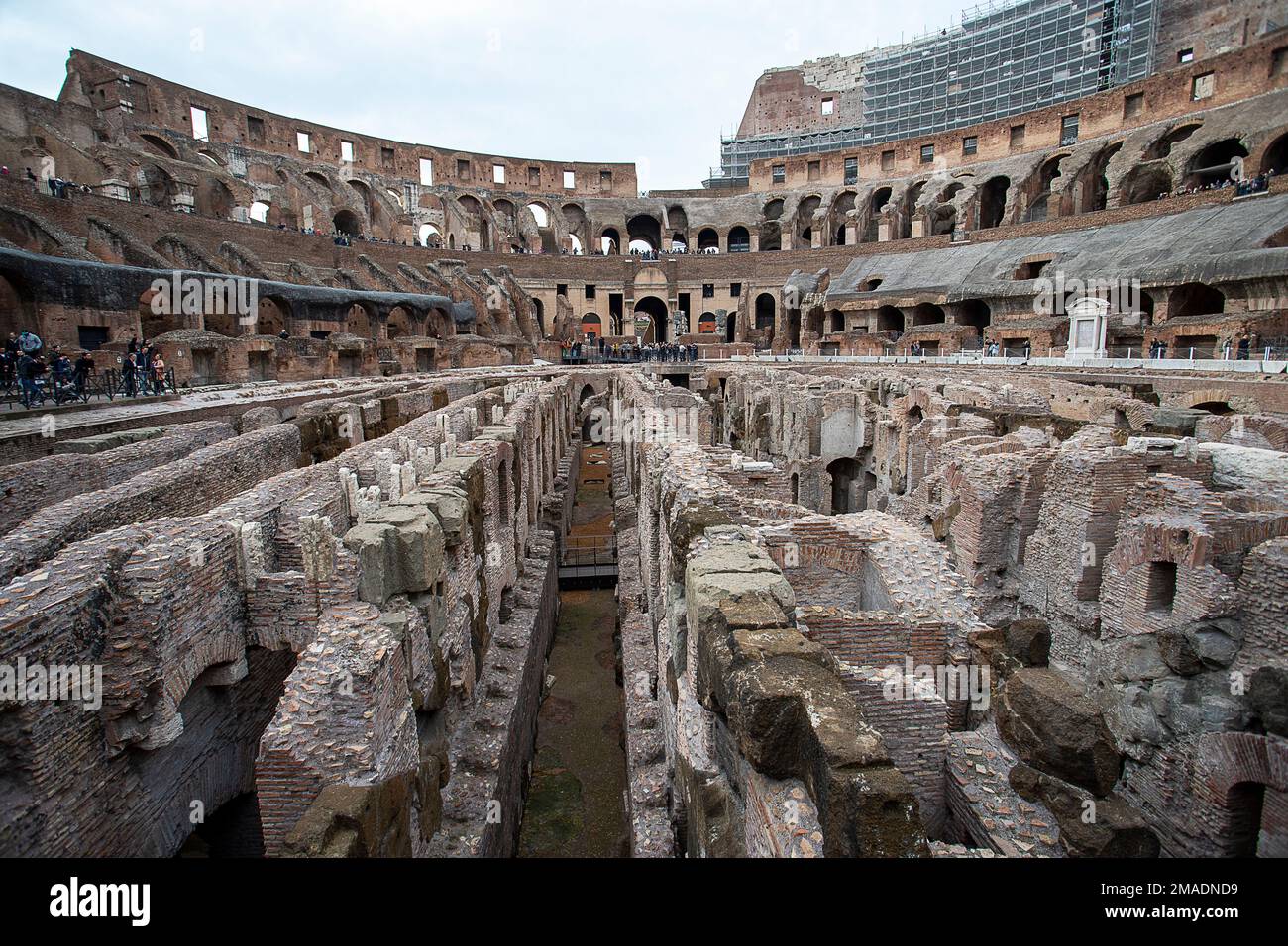 The Underground At The Colosseum In Rome Italy Stock Photo Alamy