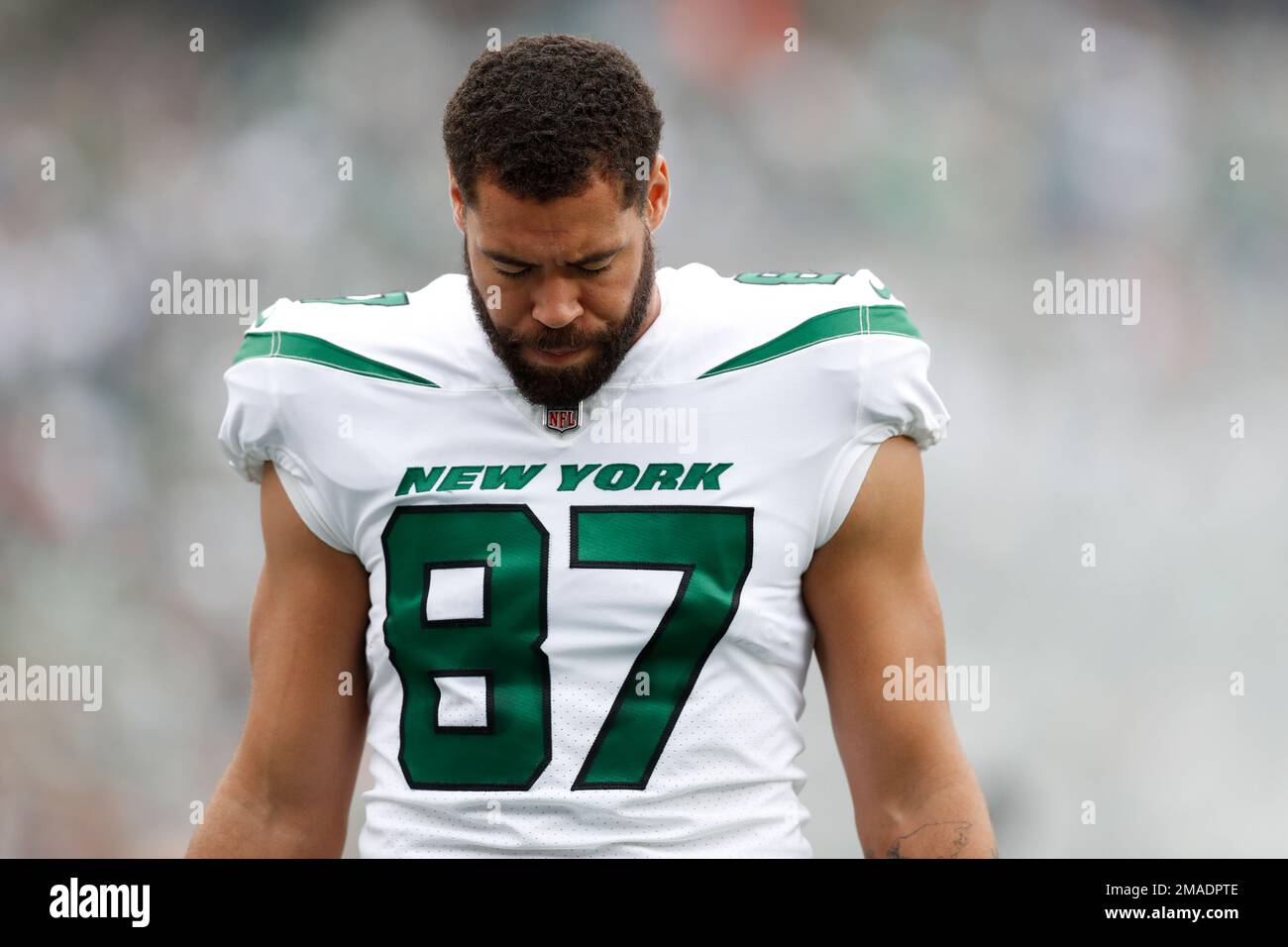 Cincinnati Bengals tight end C.J. Uzomah (87) lines up for the play during  an NFL football game against the Jacksonville Jaguars, Thursday, Sept. 30,  2021, in Cincinnati. (AP Photo/Emilee Chinn Stock Photo - Alamy