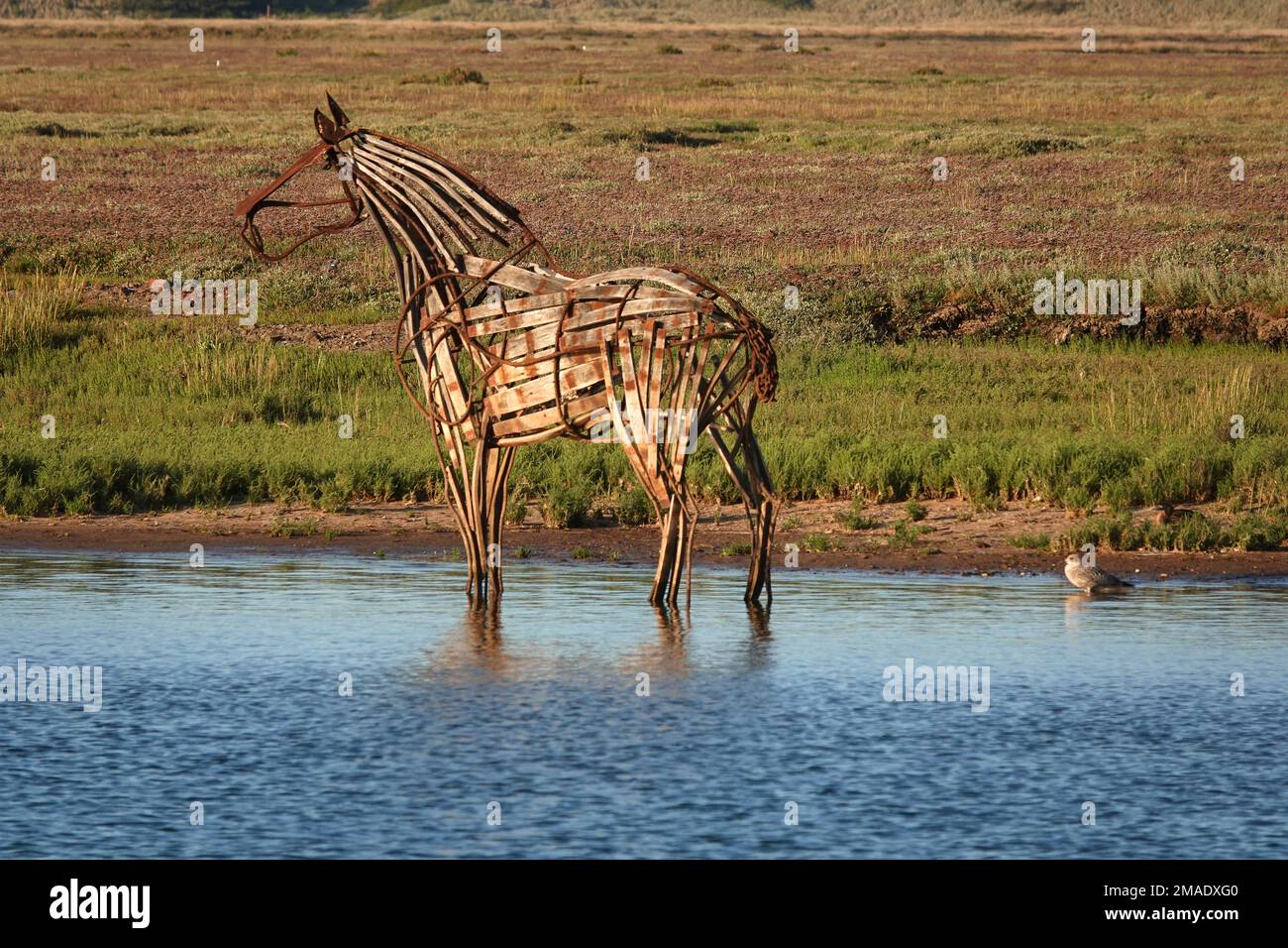The Lifeboat Horse statue at WellsnexttheSea, Norfolk, England Stock Photo Alamy