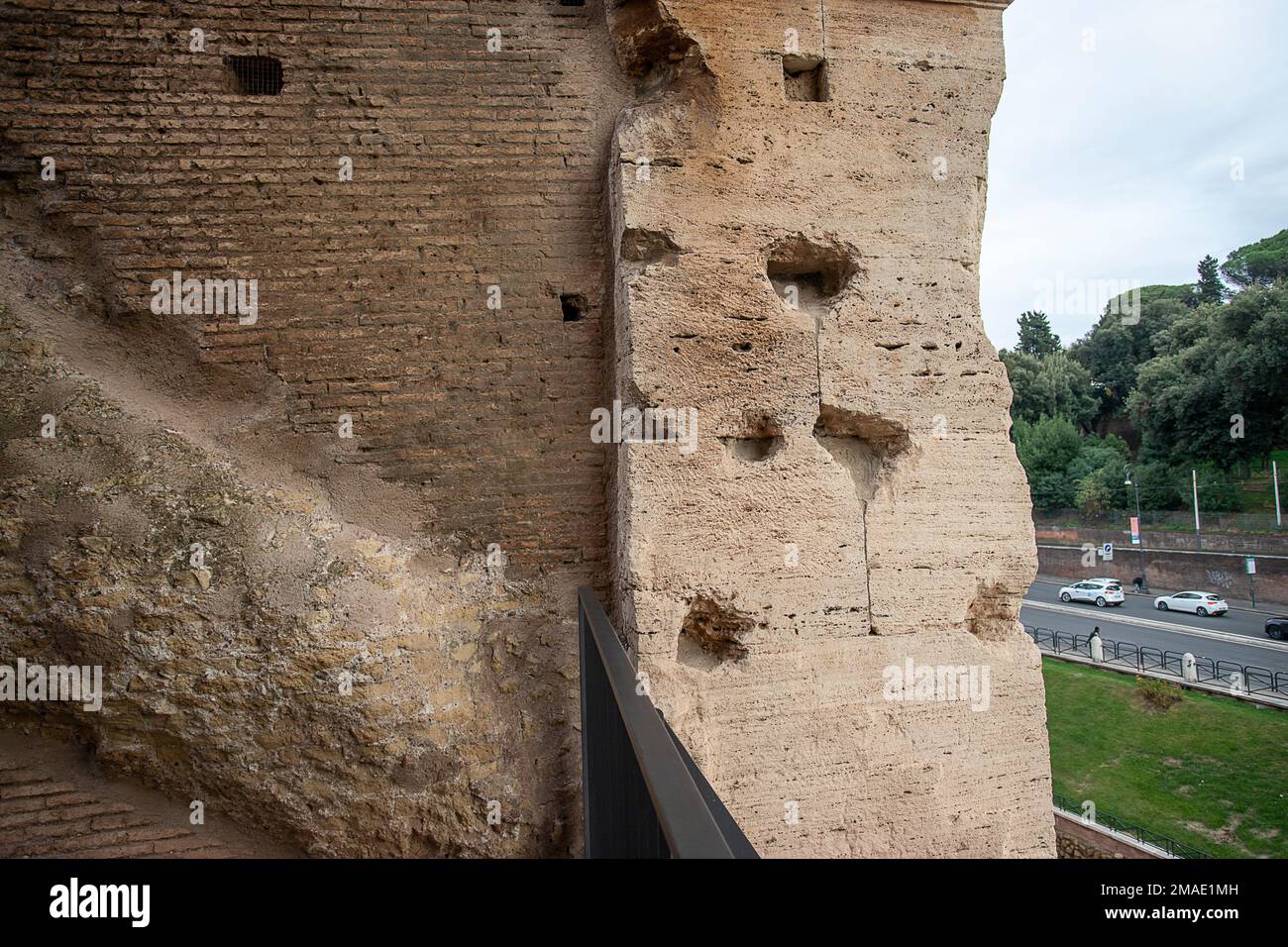 The Colosseum inner wall in Rome Stock Photo Alamy