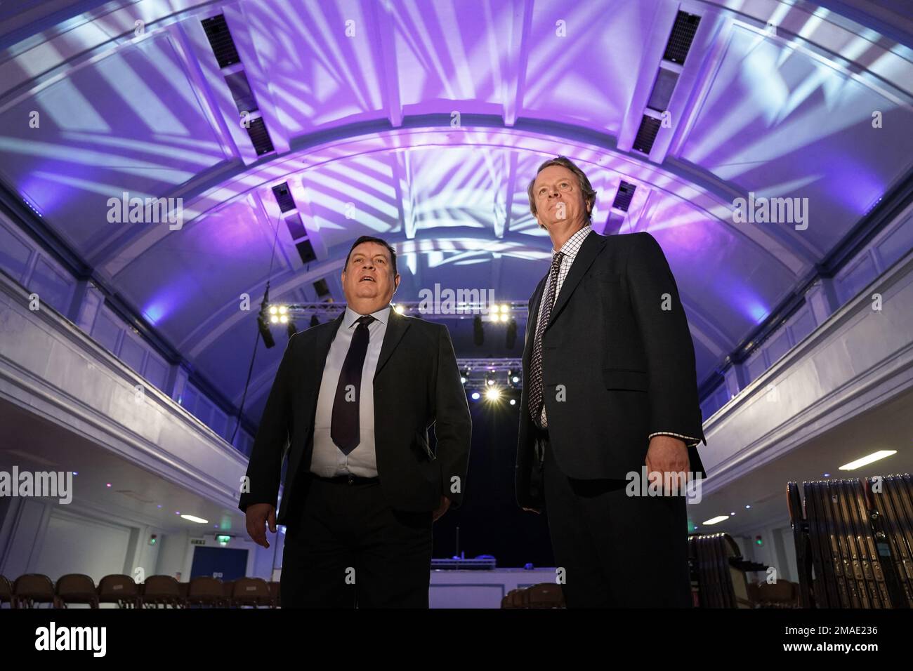 Councillor Douglas Reid, Leader of East Ayrshire Council (left) with