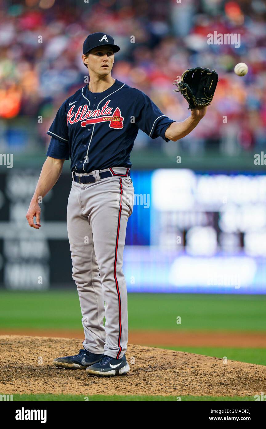 Atlanta Braves starting pitcher Kyle Wright in action during a