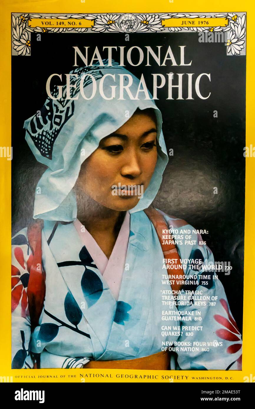 National Geographic magazine cover June 1976 Stock Photo - Alamy