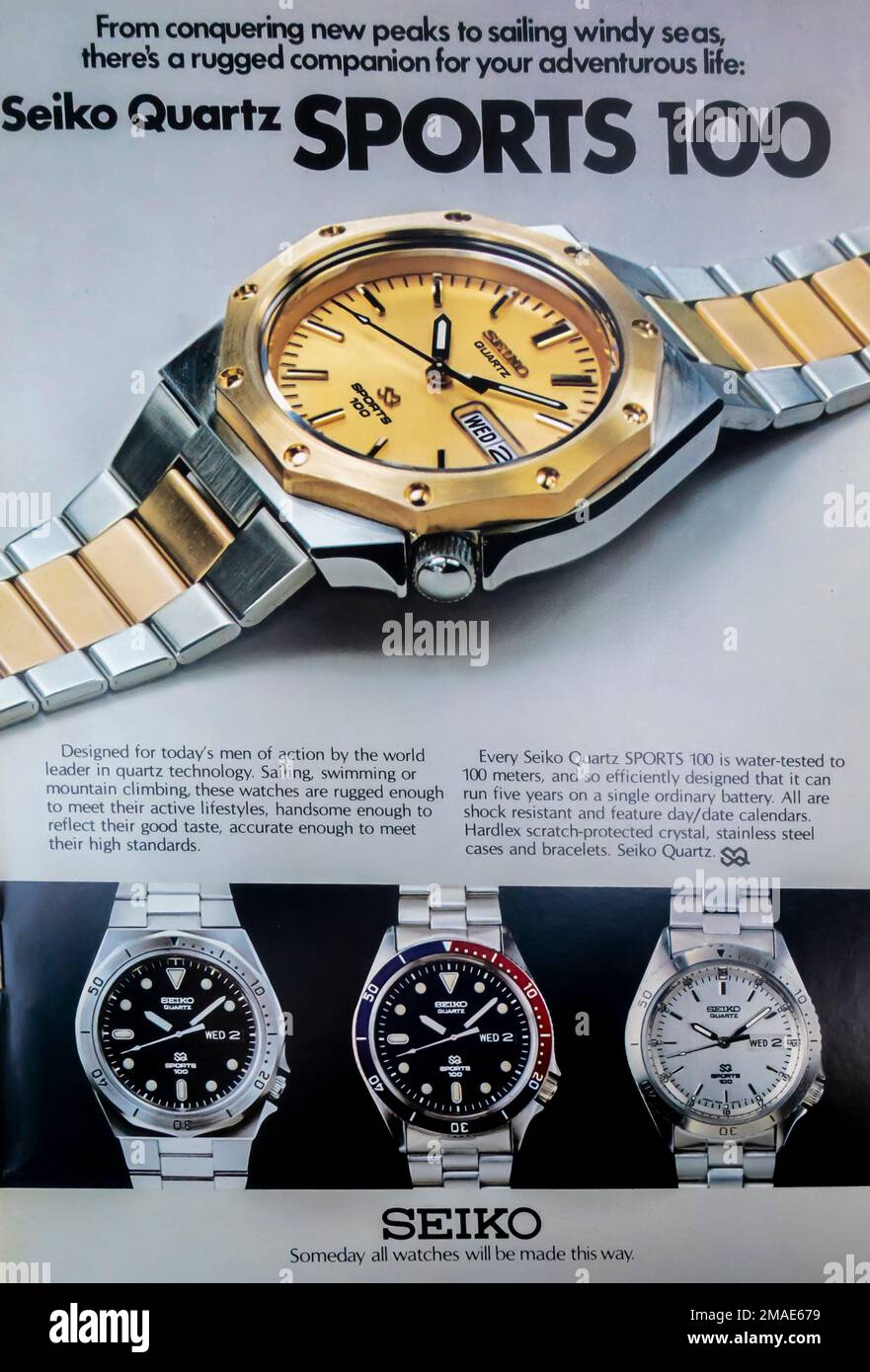 Seiko vintage advert hi-res stock photography and images - Alamy