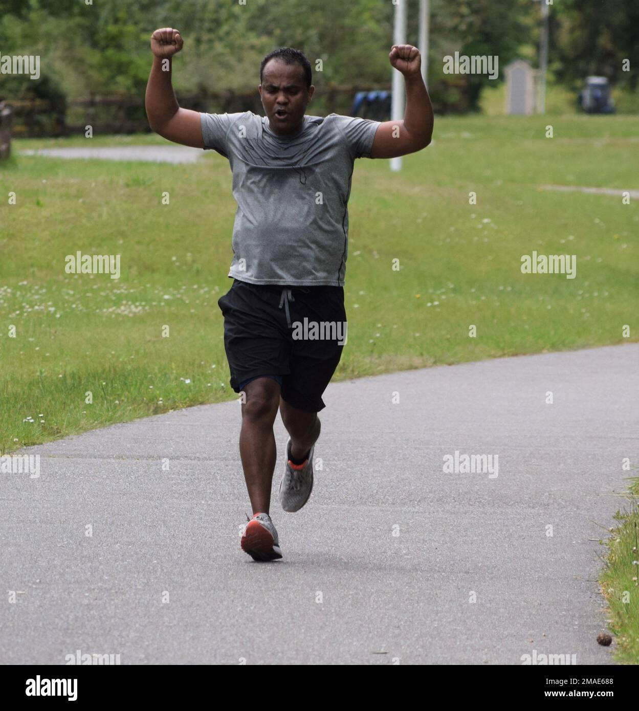 In honor of the significance of Memorial Day, Navy Medicine Readiness Training Command Bremerton held a “Fallen and Unforgotten 5K,” to memorialize those lost, every step along the way, May 26, 2022. Participants from NMRTC Bremerton as well as USS Theodore Roosevelt (CVN 71) ran, walked and rucked along the winding course organized by NMRTC Bremerton’s 124th Hospital Corps Ball Committee (Official Navy photo by Douglas H Stutz, NHB/NMRTC Bremerton public affairs officer). Stock Photo