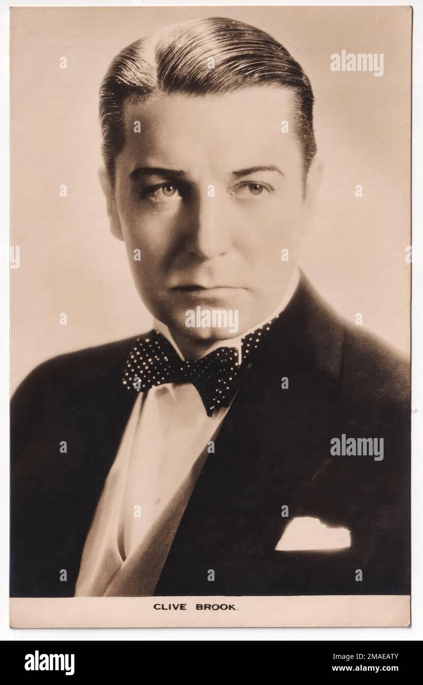 Clive Brook - Actor - one of Paramount Pictures’ biggest stars in the late silent era. Stock Photo