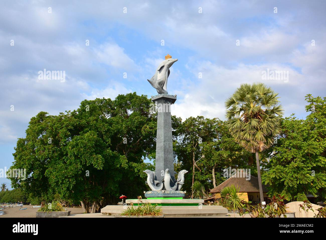 Dolphin Statue, Lovina, Buleleng Regency, Bali, Indonesia, Asia Stock Photo