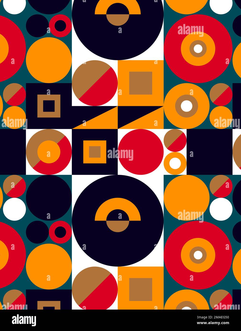 Geometric abstract retro Cover in Bauhaus style Stock Vector Image ...