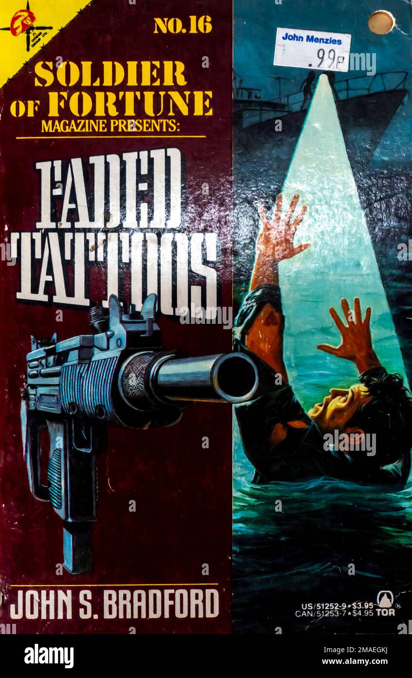 Faded Tattoos Book by John F. Bradford 1988 Stock Photo