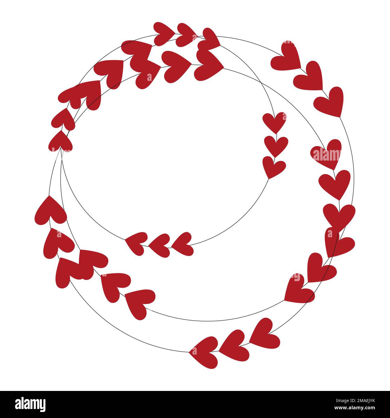 Happy Valentine's Day Envelope with Paper Hearts Flying Away. Vector ...