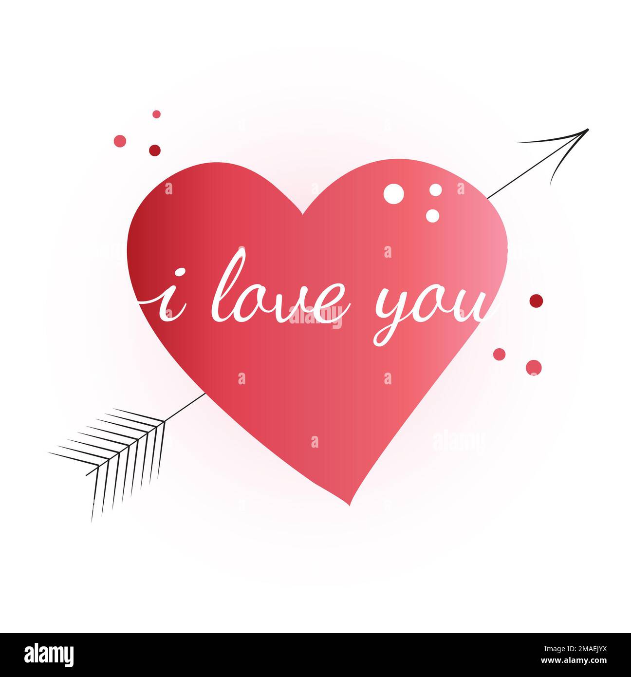 Happy Valentine's Day Envelope with Paper Hearts Flying Away. Vector ...
