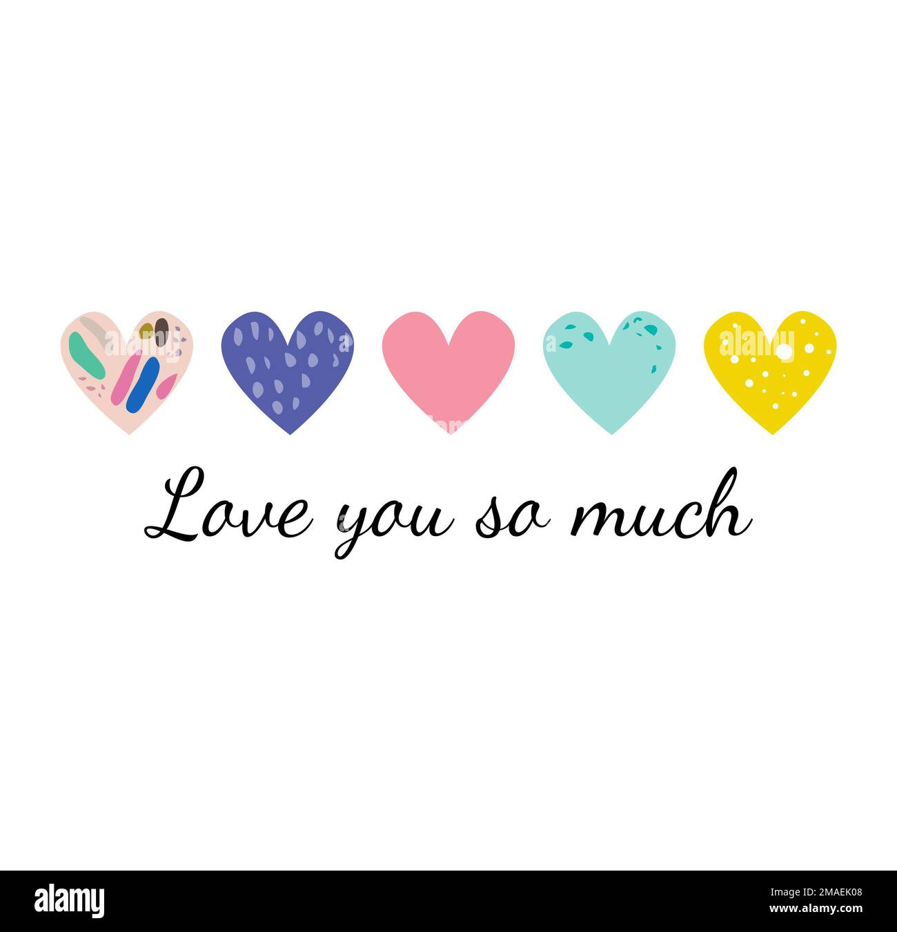 Happy Valentine's Day Envelope with Paper Hearts Flying Away. Vector ...