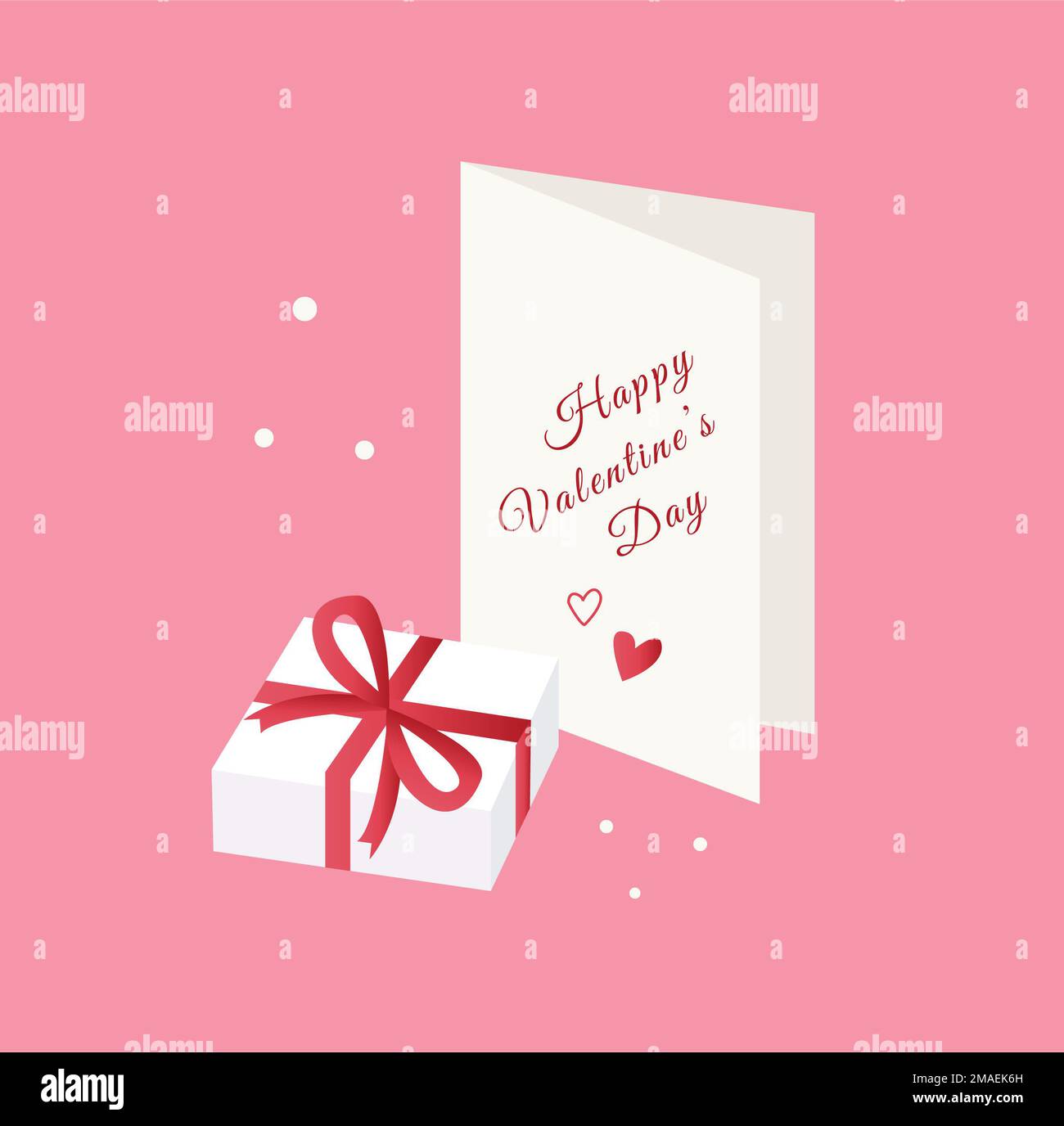 Happy Valentine's Day Envelope with Paper Hearts Flying Away. Vector ...