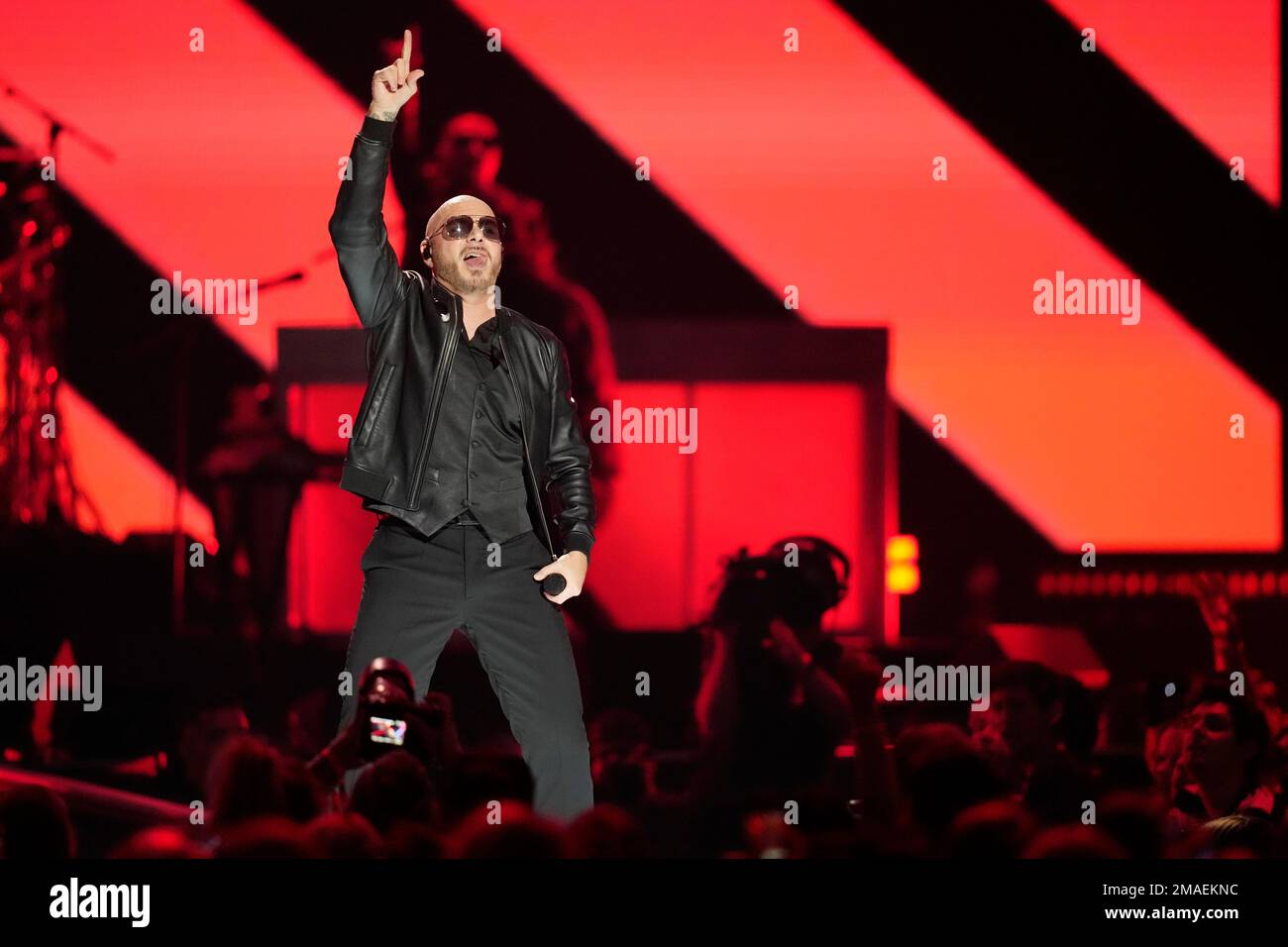Pitbull performs on the first night of the 2022 iHeartRadio Music