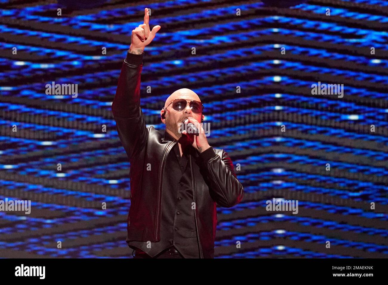 Pitbull performs on the first night of the 2022 iHeartRadio Music