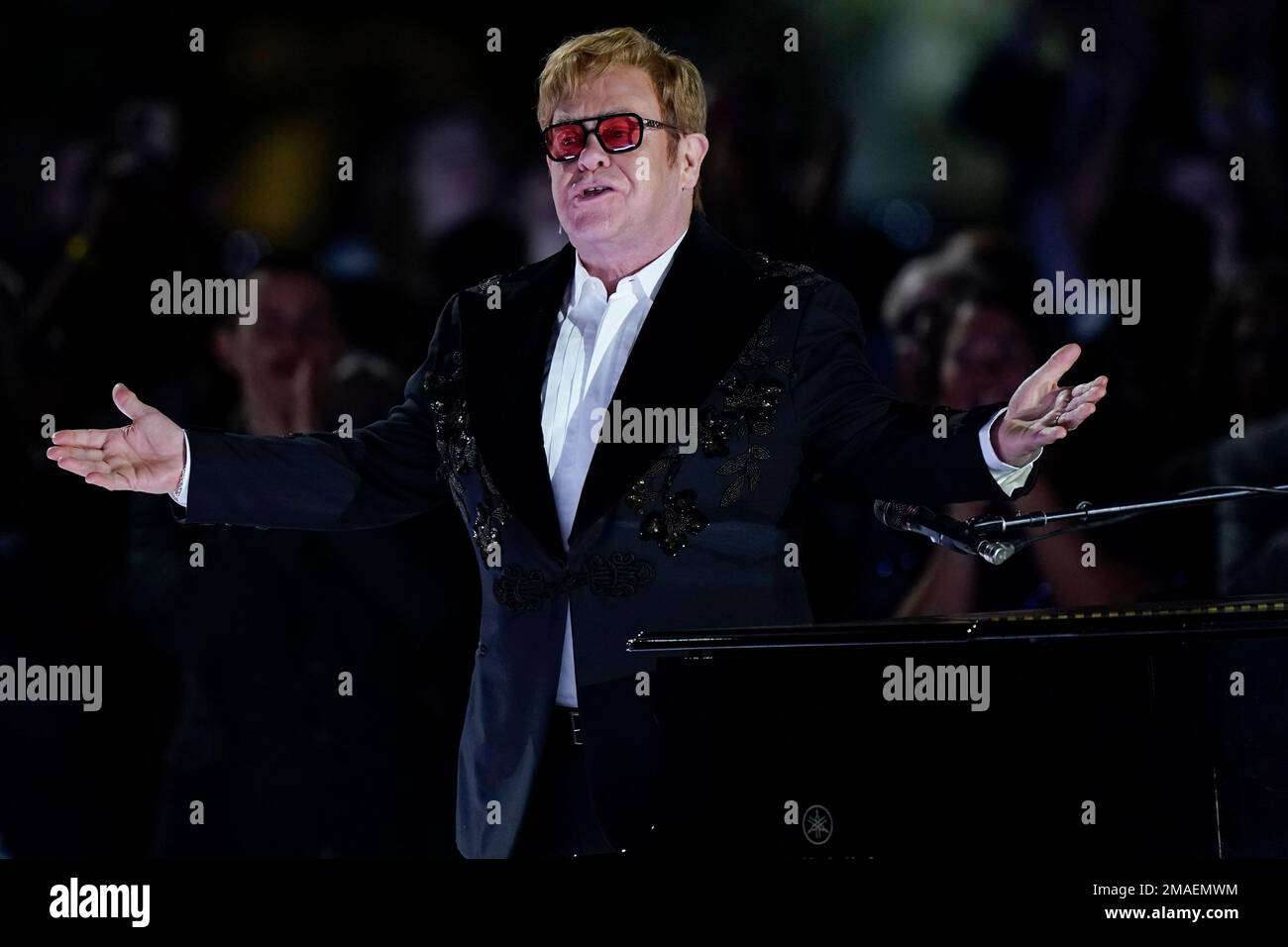 Elton John performs on the South Lawn of the White House in Washington