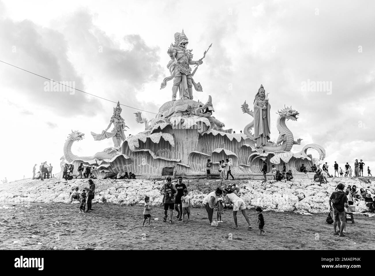 Statue of the Triratna Amreta Bhuwana Stock Photo Alamy