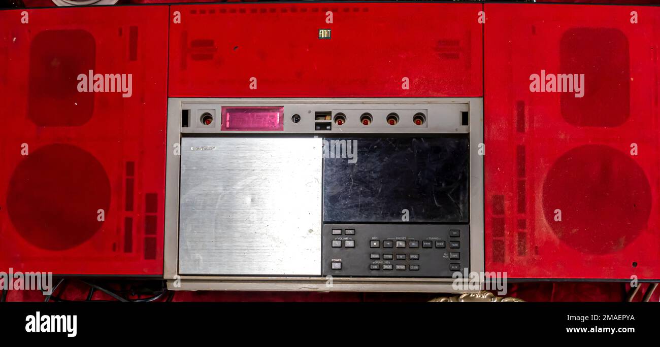 Vintage goldstar boombox cassette player hires stock photography and