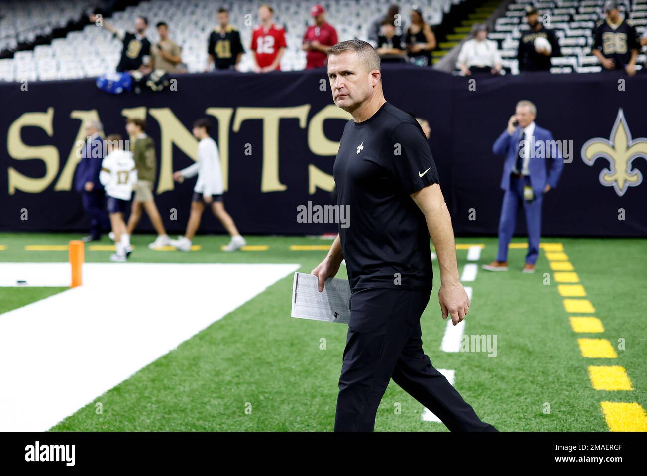 New Orleans Saints special teams coordinator Darren Rizzi is seen