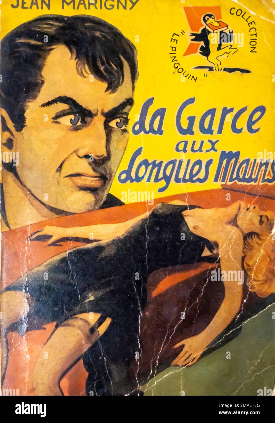 La garce aux longues mains. Novel by Jean Marigny. Stock Photo