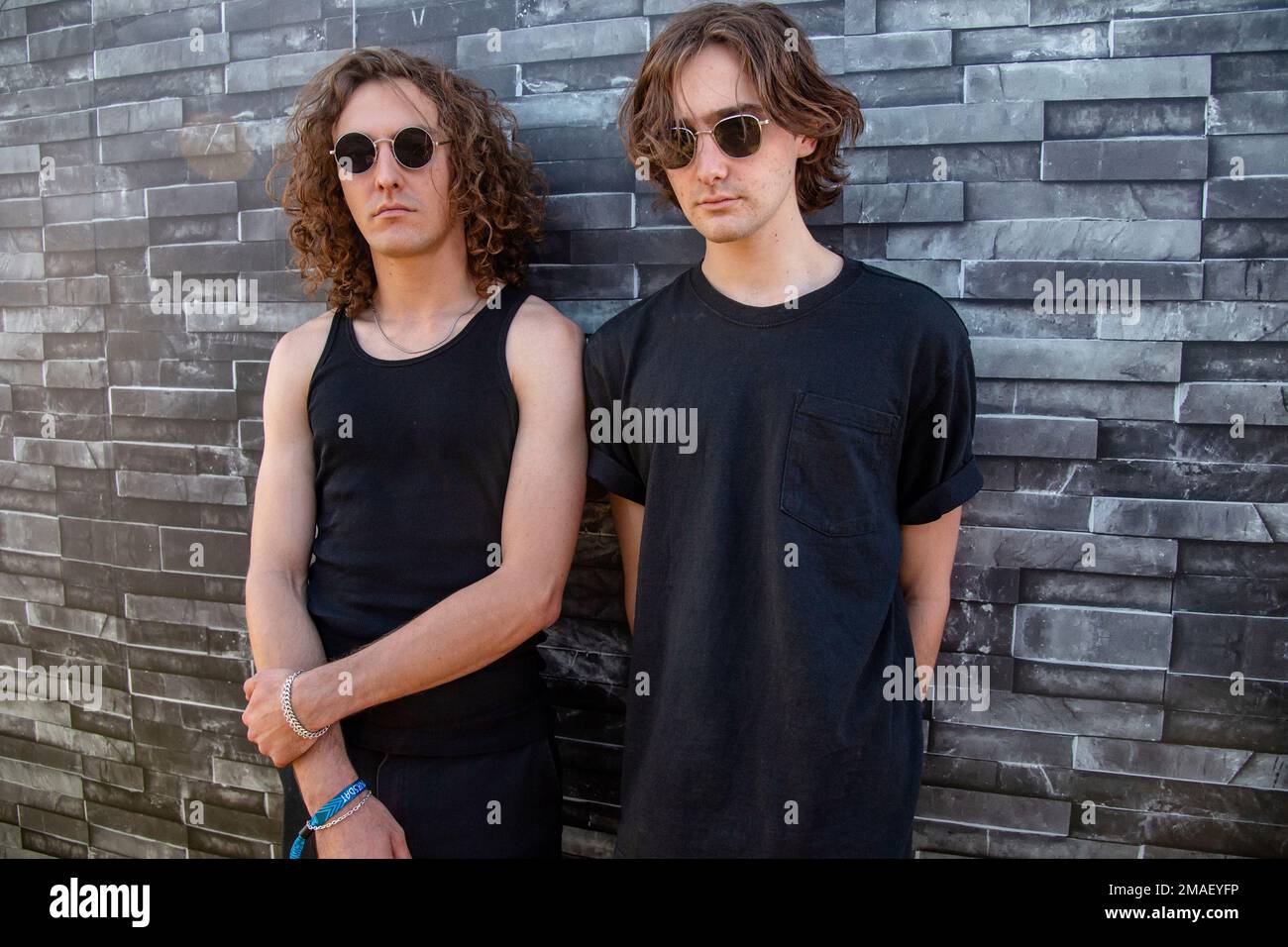 Myles Ulrich, left, and Layne Ulrich of Taipei Houston pose for a photo