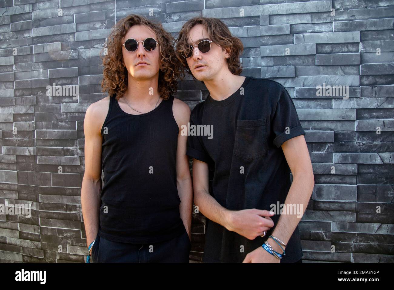 Myles Ulrich, left, and Layne Ulrich of Taipei Houston pose for a photo