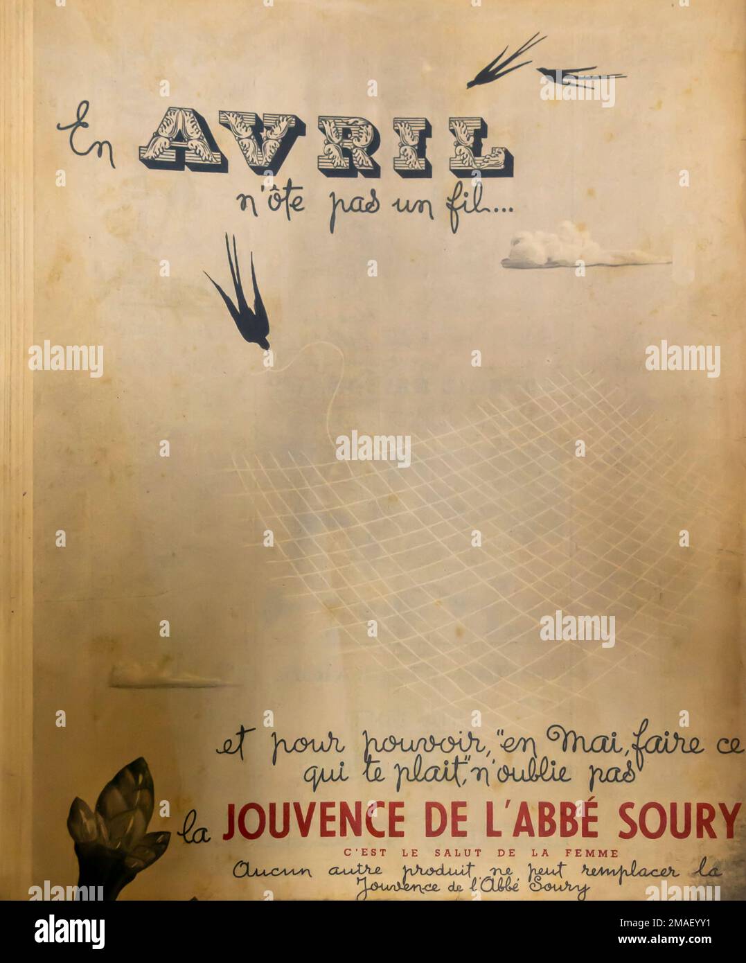 Jouvence de l'Abbé Soury advert in France magazine - April 1940 Stock Photo
