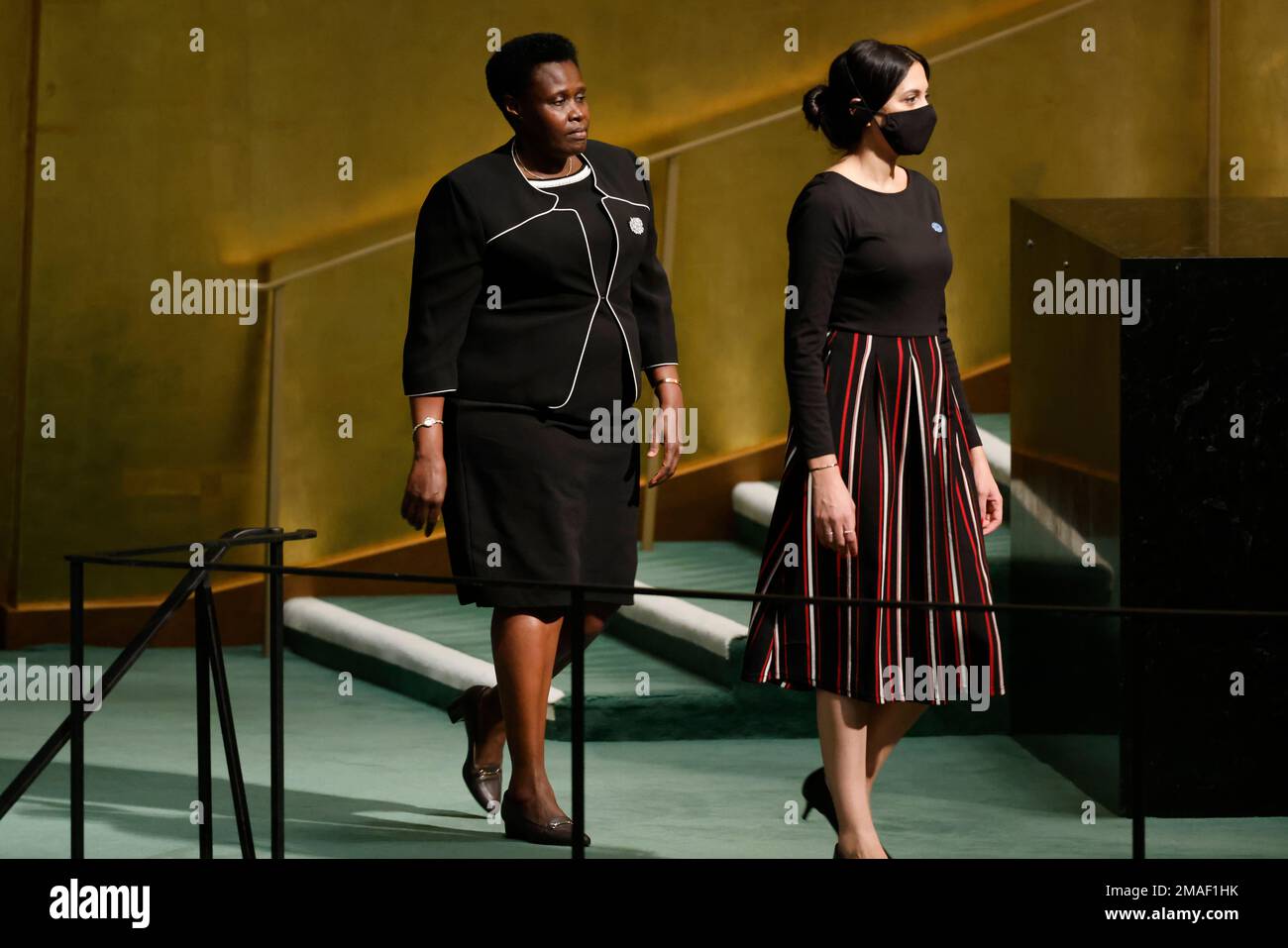 Vice President of Uganda Jessica Alupo arrives to address the 77th ...