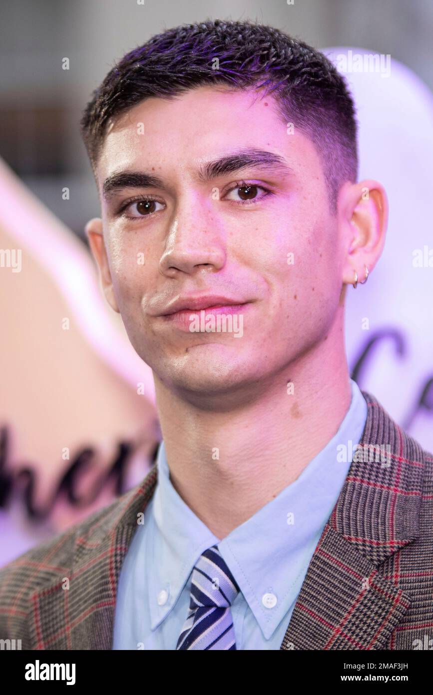 Archie Renaux poses for photographers upon arrival for the UK premiere