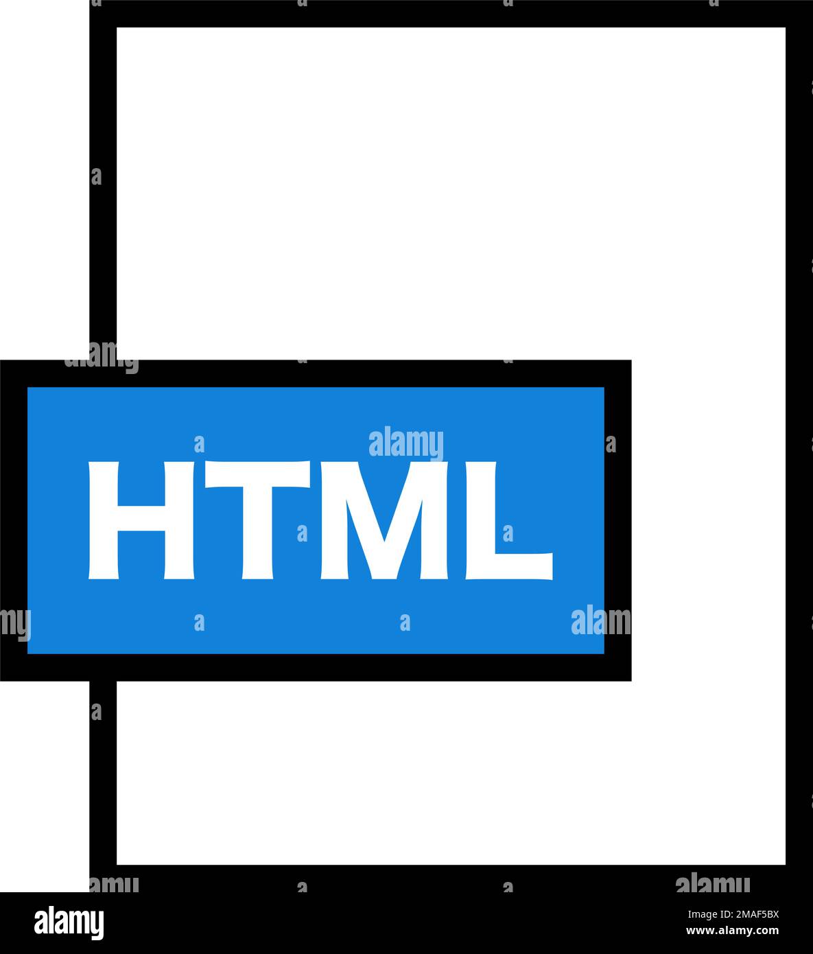 Simple HTML file icon. html extension. Editable vector. Stock Vector