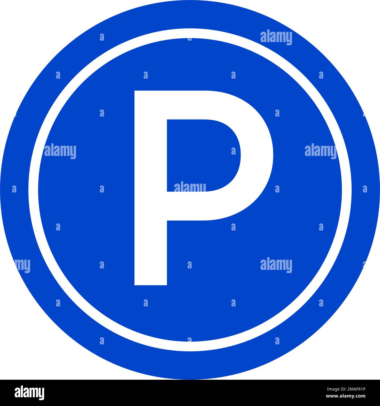 Round parking icon. Parking lot. Editable vector. Stock Vector