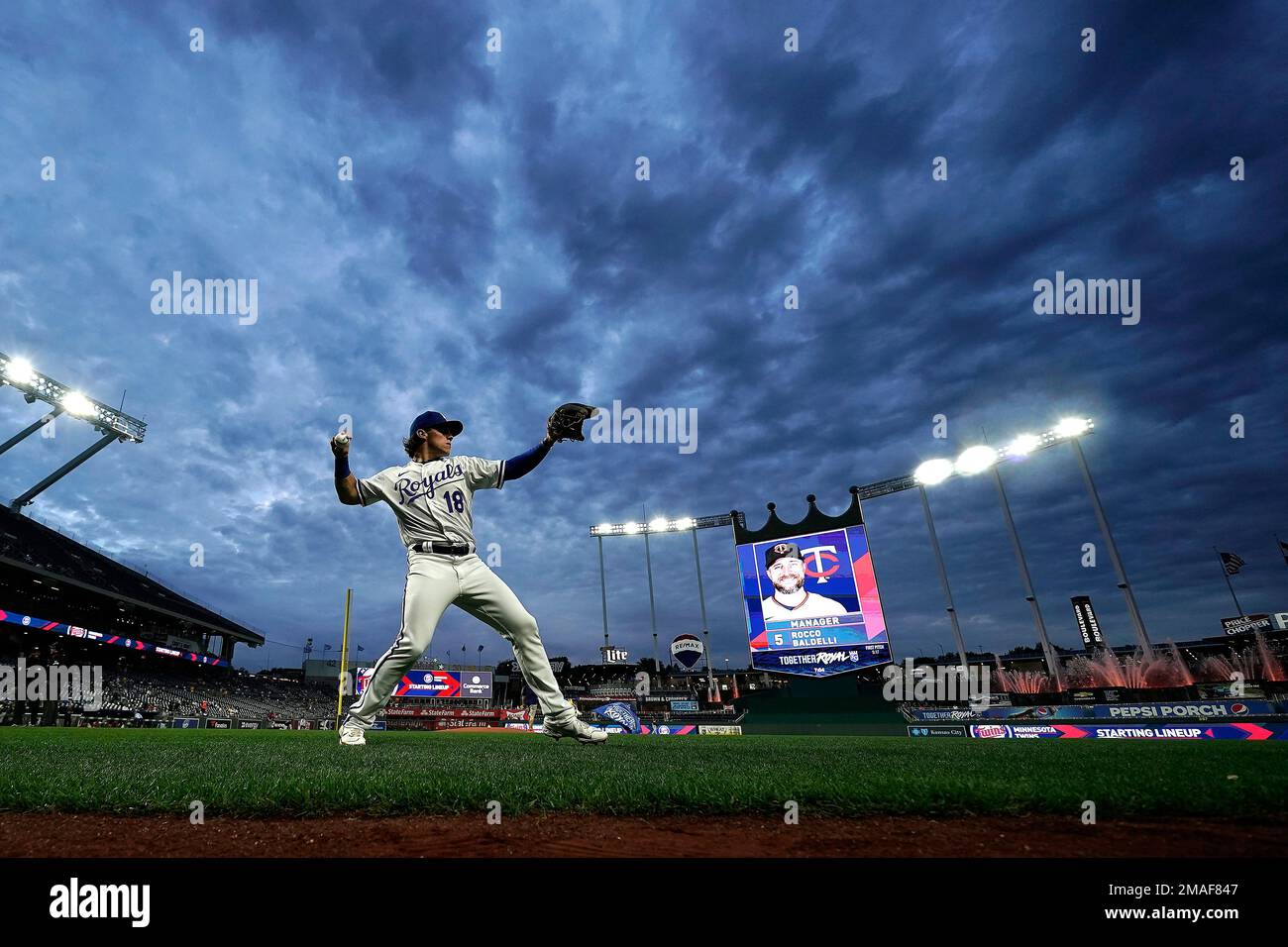 Kansas City Royals' Nate Eaton during a baseball game in Kansas City, Mo.,  Thursday, Aug. 11, 2022. (AP Photo/Colin E. Braley Stock Photo - Alamy