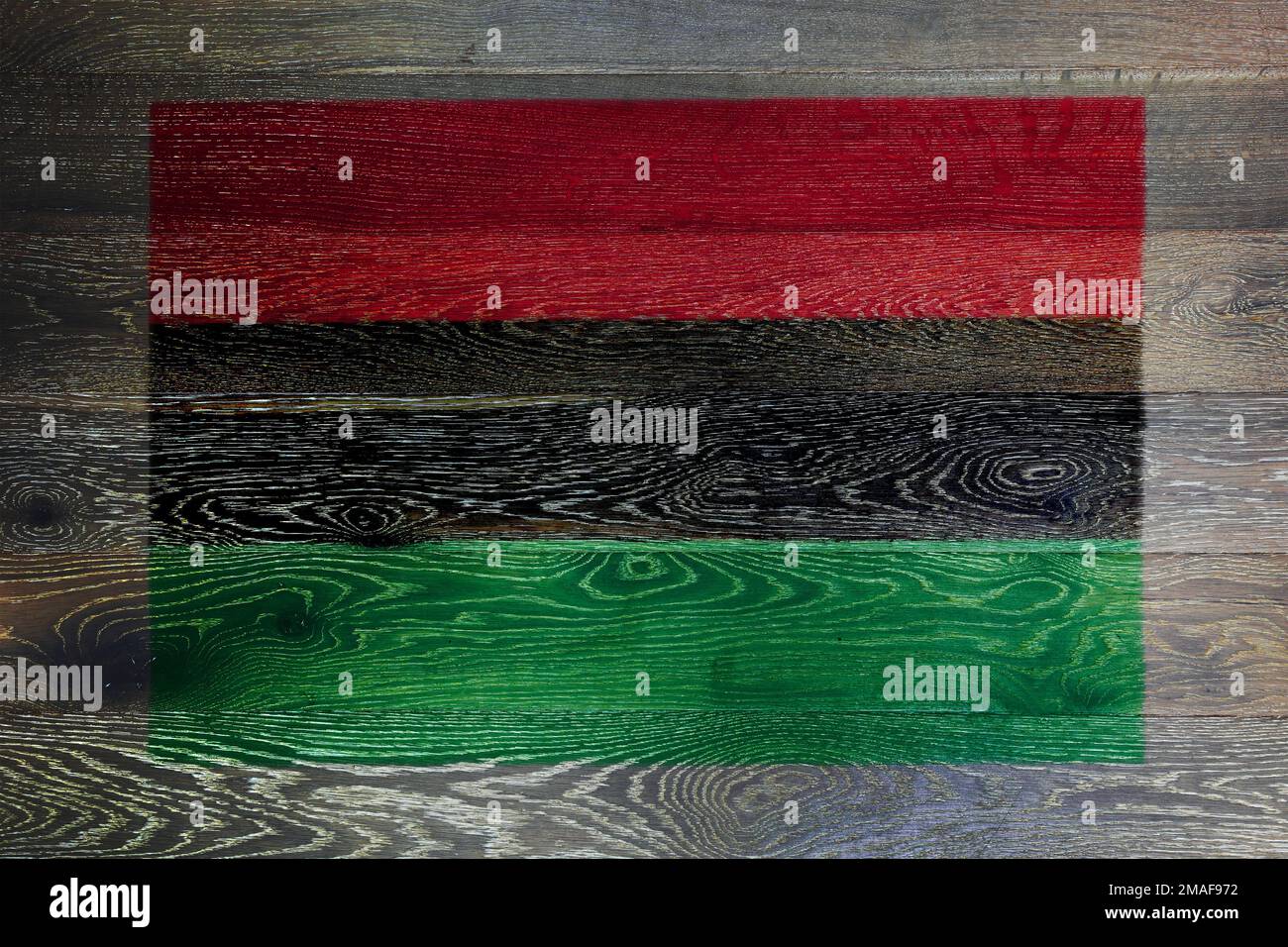 African American flag on rustic old wood surface background Stock Photo ...