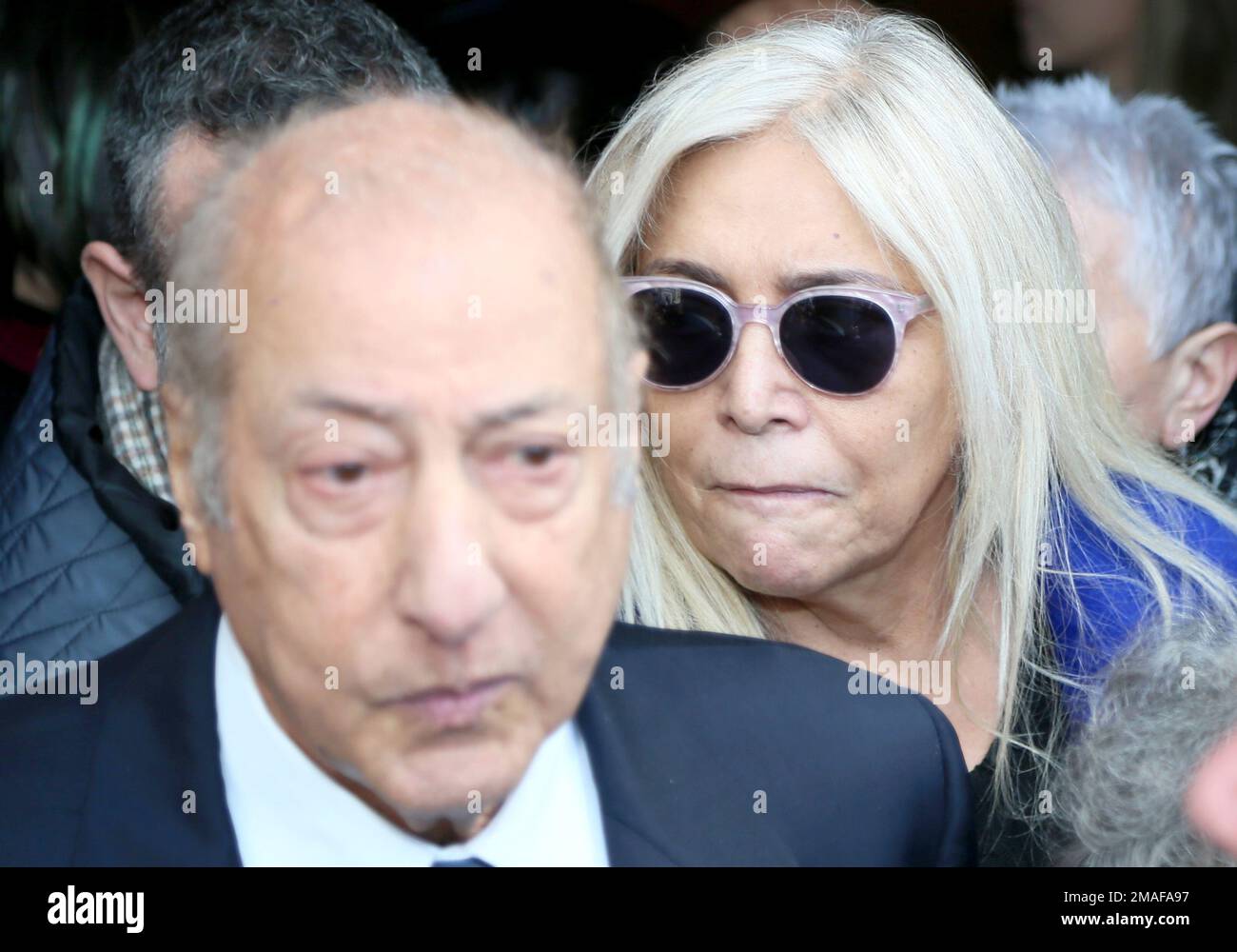 Rome, . 19th Jan, 2023. Rome, funeral of Gina Lollobrigida in the Church of the artists in the