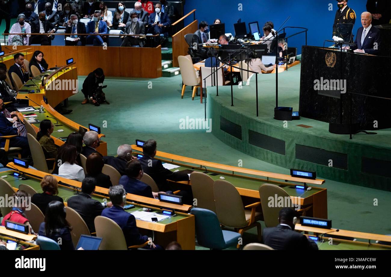 President Joe Biden addresses the 77th session of the United Nations ...