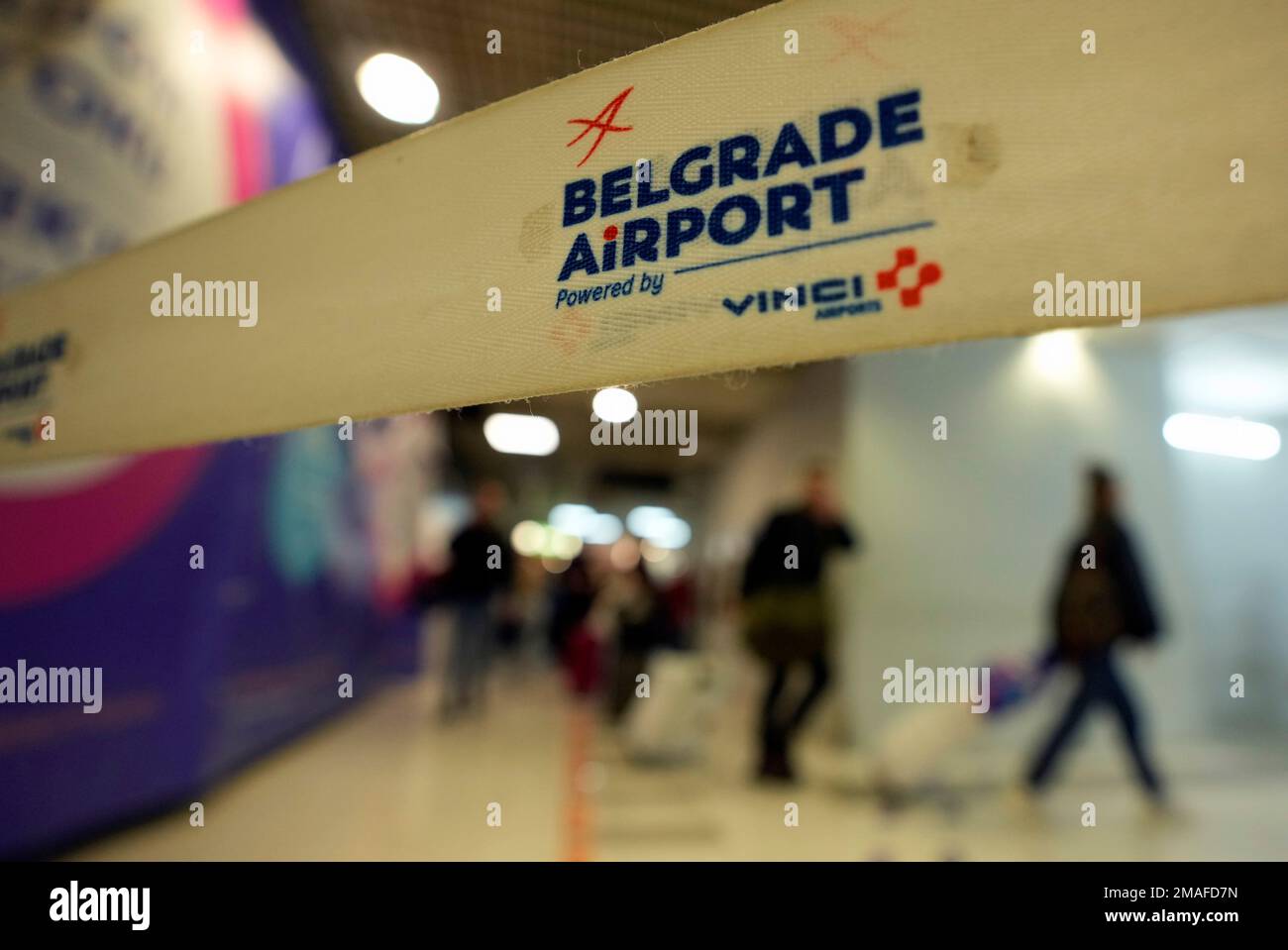 Passengers from the MoscowBelgrade flight, operated by Air Serbia, pass through the airport