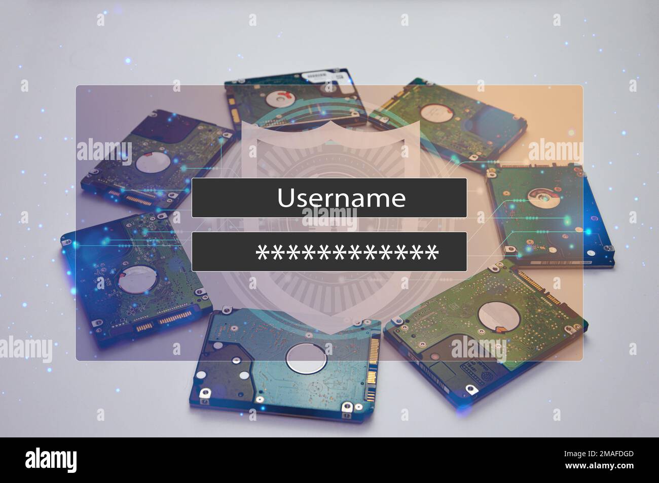 The concept of online data security Stock Photo