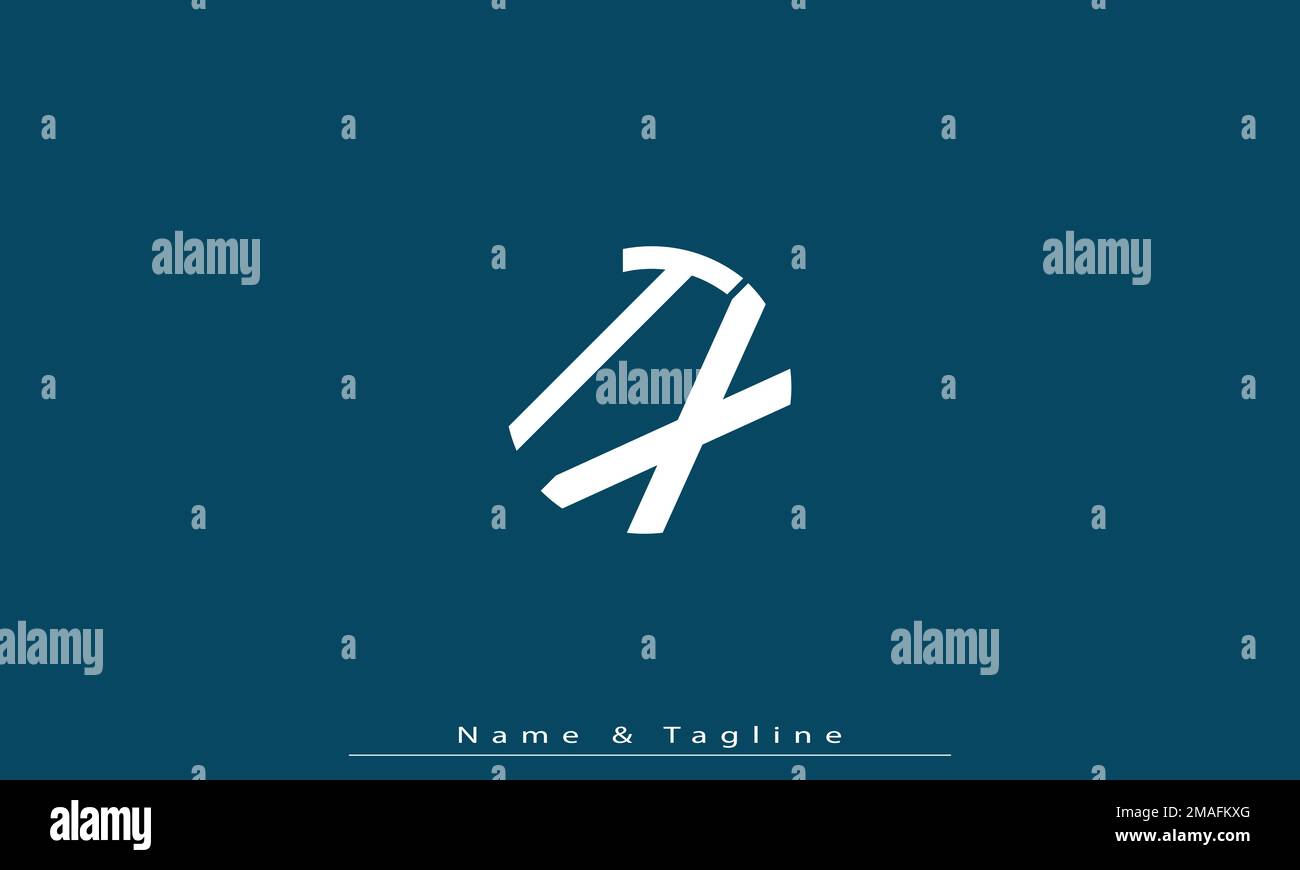 Alphabet letters Initials Monogram logo TX , XT Stock Vector